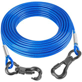 Tresbro 70ft dog tie-out cable in blue offers extended outdoor freedom for large dogs.