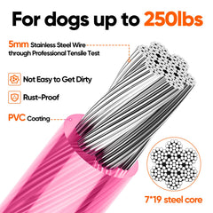 Tresbro anti-bite steel cable close-up for durable, long-lasting yard confinement.