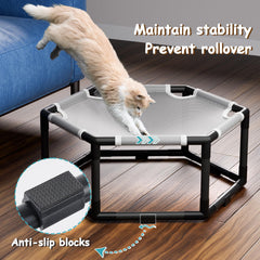 Tresbro tool-free assembly of cat hammock in minutes for quick setup.