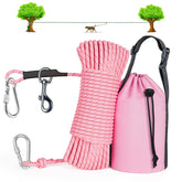 Tresbro dog camping leash 50ft setup showcases portable, lightweight design for trails.