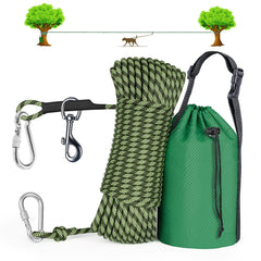 Tresbro dog camping leash 50ft strap for lightweight travel and quick setup.
