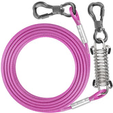 Tresbro dog tie out cable 50ft with spring for outdoor control