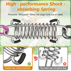 Tresbro dog tie out cable outer chew-proof vinyl coating resists wear
