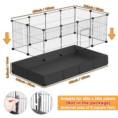 Tresbro Guinea Pig Cage Liner waterproof coating protects bedding and makes spills easy to wipe.