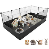 Tresbro guinea pig cage with waterproof liner keeps messes contained for indoor use