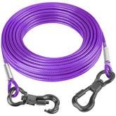 Tresbro 70ft tie out cable attached to a post for secure outdoor freedom