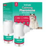 TriOak cat pheromones diffuser 2-pack mint front view highlights calming design for multiple rooms