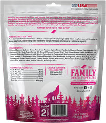Triumph Free Spirit Jerky Bites with salmon and sweet potato—grain-free ingredients.