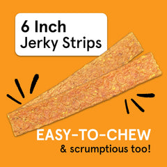 TRMC grain-free jerky strips—easy to digest treats for sensitive tummies and picky eaters.