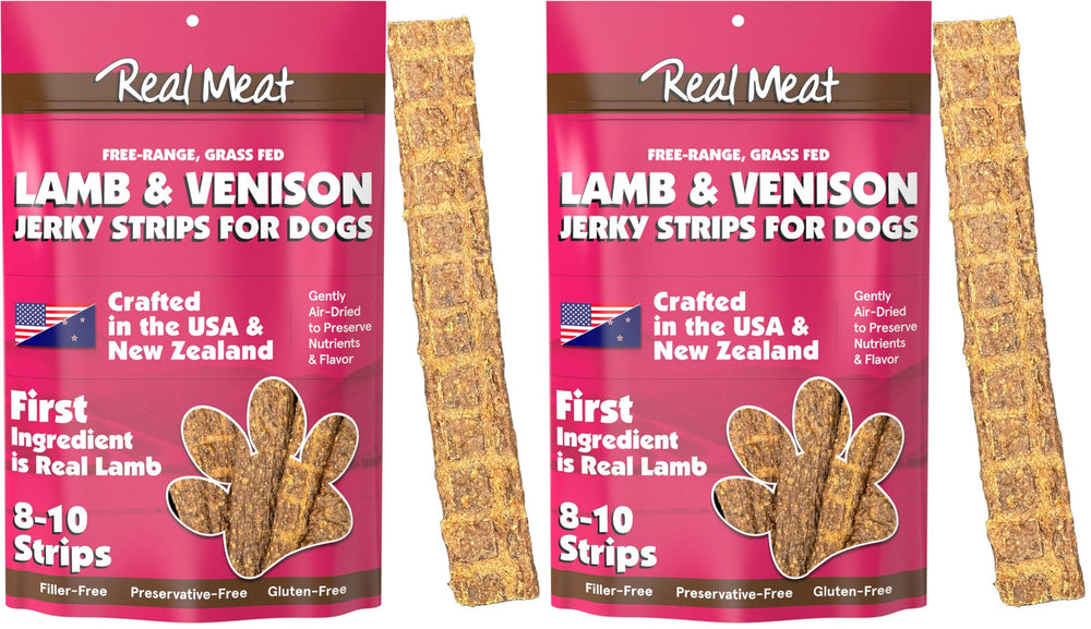 TRMC real meat lamb and venison jerky pack-2 display for daily rewards.