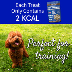TRMC Real Meat Tiny Trainer Bites lamb close-up emphasizes real lamb flavor and aroma.