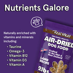 TRMC US-Crafted Lamb Dog Food packaging emphasizing artisan quality