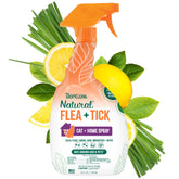 TropiClean flea-tick-spray cat-application demonstrates quick treatment for fleas on pets.