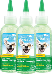 TropiClean Fresh Breath no-brushing gel tube 4oz for easy at-home dental care