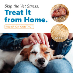 TropiClean HomeVet packaging 1 oz tube on clean surface.