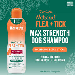 TropiClean lemongrass oil focus image emphasizes natural repellent benefits for dogs