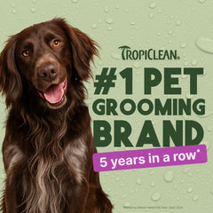 TropiClean pelo suave y brillante tras el uso.