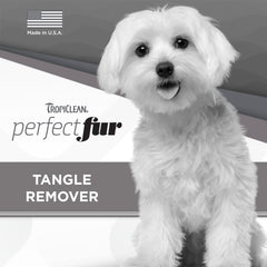 TropiClean Perfect FurDetangler Spray etiqueta frontal: fórmula suave para pelaje