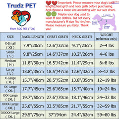 Trudz PET Security Dog Hoodie back view shows durable stitching and fit