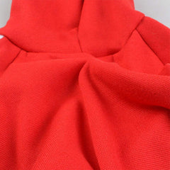 Trudz PET security dog hoodie red interior fleece keeps pets extra warm.