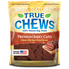 True Chews Jerky Cuts Sirloin bag 22oz protein-rich daily treat.