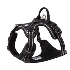 TRUE LOVE dog harness with no-pull back clip for easy on-off control