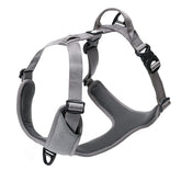 TRUE LOVE dog harness front-clip view highlights adjustable straps for comfortable fit