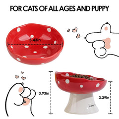 TRUNDISAN anti-vomiting design cat bowl prevents mess during meals