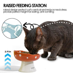 TRUNDISAN stable base cat bowl non-slip for confident meals