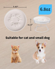 TRUNDISAN cat slow feeder bowl elevates slow feeding to help prevent overeating.