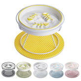 TRUNDISAN ceramic cat slow feeder plate with fishbone center for calm feeding