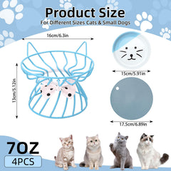 TRUNDISAN elevated cat bowl stand closeup shows stability and neat design
