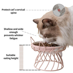 TRUNDISAN nonslip metal stand keeps bowls steady while eating.
