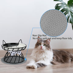 TRUNDISAN shallow cat bowl minimizes whisker contact for comfort