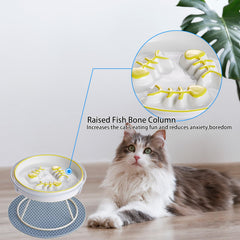TRUNDISAN slow feeder base with 4-inch metal stand helps prevent mess.