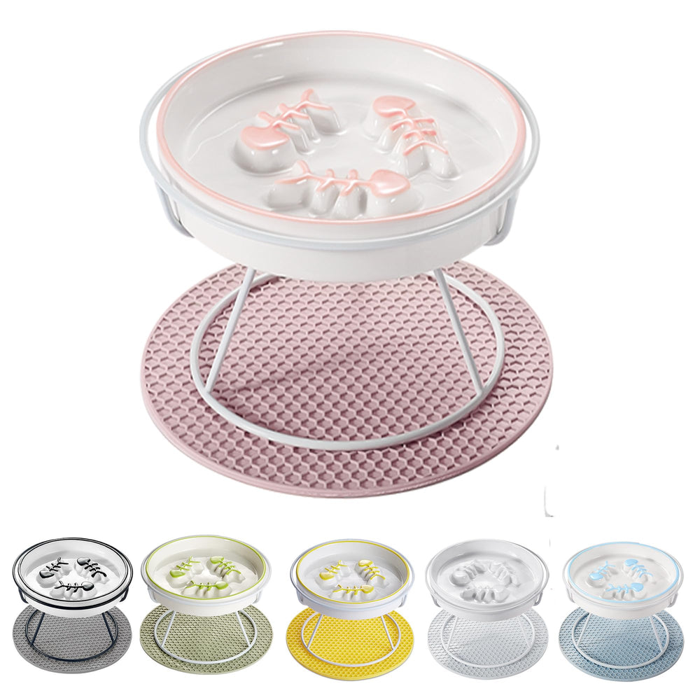 TRUNDISAN slow feeder bowl top view showing central guidance feature for mindful eating