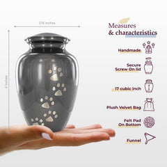 Trupoint Memorials small pet urn with screw-top closure for secure storage