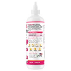 Truseb ear wash ingredients panel emphasizing antimicrobial care for ears