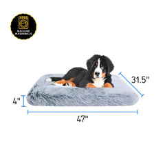 Trusted Choice Market XX-Large dog bed side view highlights spacious lounging area