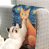 Truvito 3-in-1 sisal scratch mat on floor with natural fibers protects furniture