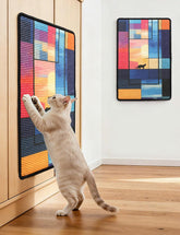 Truvito sisal cat scratch mat on floor provides durable scratching surface and furniture protection.