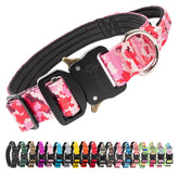 TSPRO premium dog collar camo pink front view showcases secure control during walks