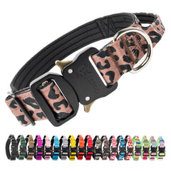 TSPRO premium dog collar leopard handle close-up showing secure control for daily walks.