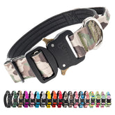 TSPRO Premium Dog Collar military green, top view highlighting sturdy handle for controlled walks.