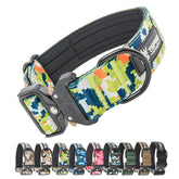 TSPRO Premium dog collar with patch panel for customizable name patches.