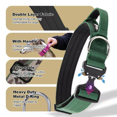 TSPRO yellow quick-release buckle collar for easy on/off during baths or emergencies.