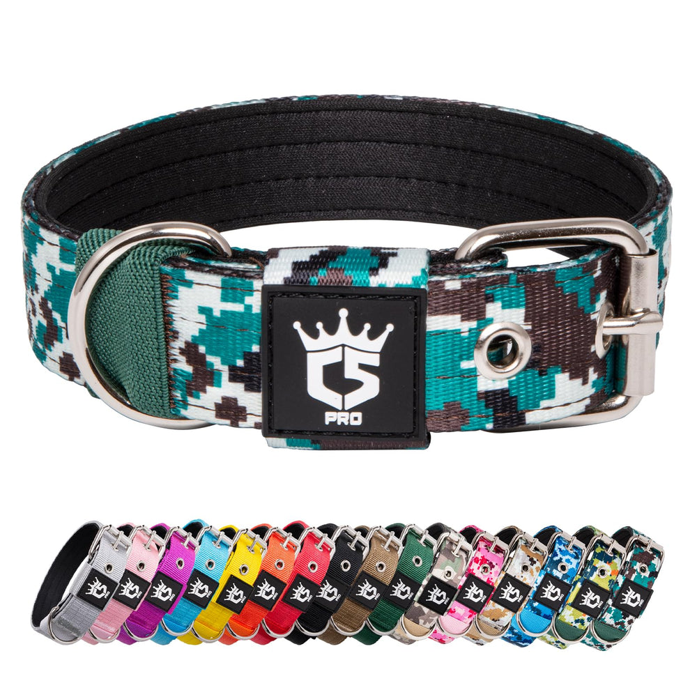 TSPRO tactical dog collar close-up on heavy-duty buckle for secure on-off