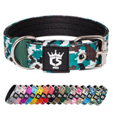 TSPRO tactical dog collar close-up on heavy-duty buckle for secure on-off