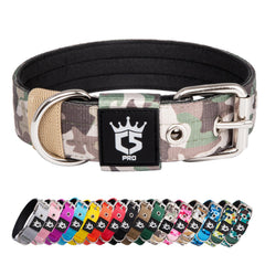 TSPRO tactical dog collar with heavy-duty buckle for secure daily wear.