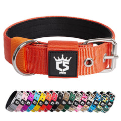 TSPRO Tactical Dog Collar orange full view for outdoor adventures